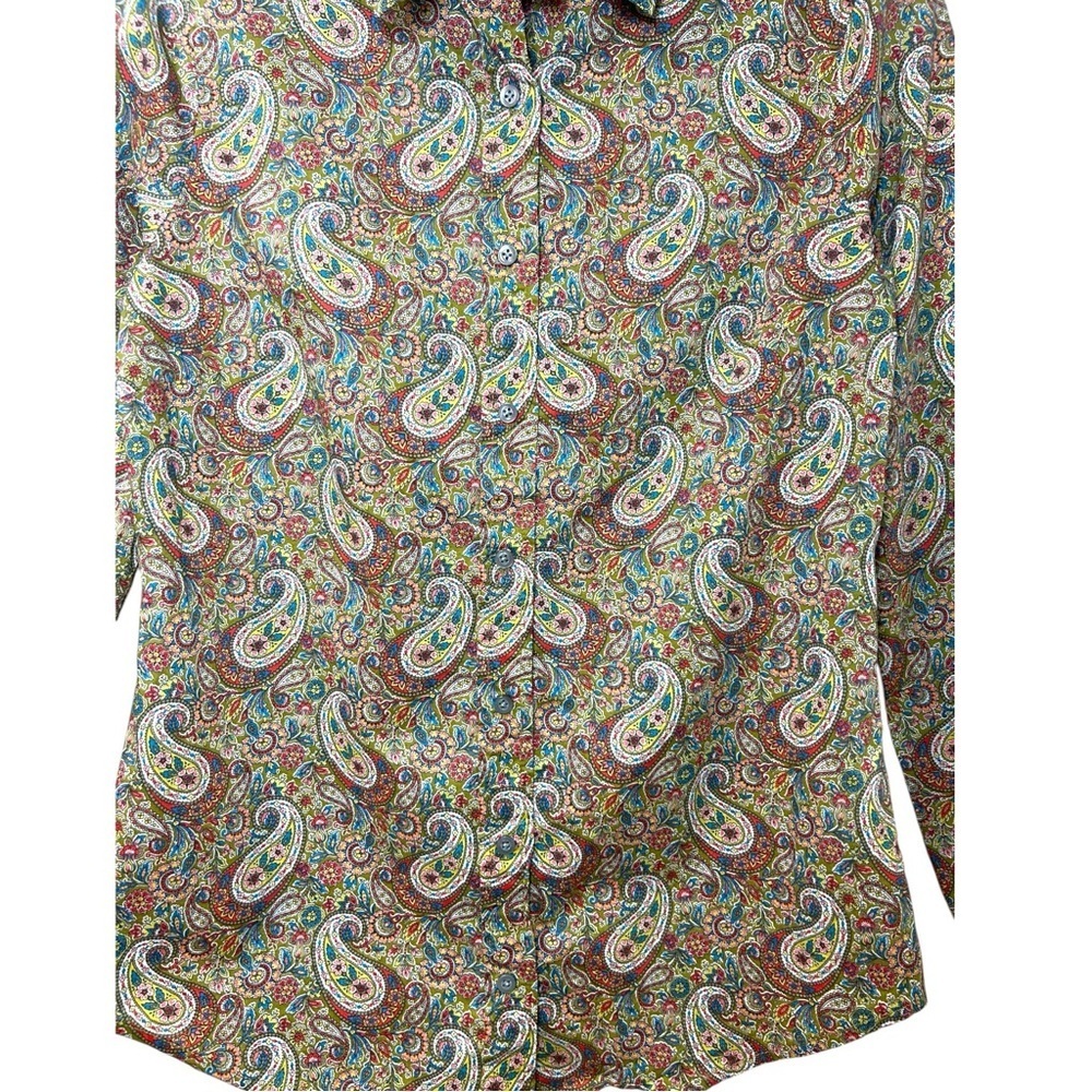 J. Crew, Women’s ‘Slim Perfect Shirt’ Liberty Paisley ‘Lee Manor’ Print, Size 00 - Picture 10 of 13